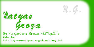 matyas groza business card